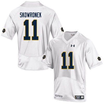 Notre Dame Fighting Irish Men's Ben Skowronek #11 White Under Armour Authentic Stitched College NCAA Football Jersey NRF8899ZI